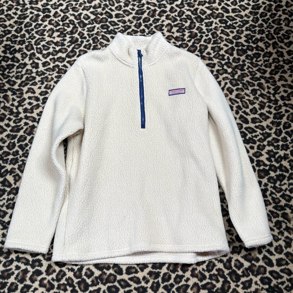 Vineyard Vines Sherpa Fleece 1/4 Zip Pullover